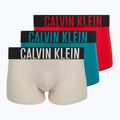 Мъжки боксерки Calvin Klein 000NB3608A Trunk 3 чифта oatmeal/aged redwood/bright turquoi