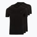 Мъжка тениска Tommy Hilfiger Cotton V-Neck 3 броя черно/черно/черно
