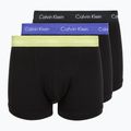 Мъжки боксерки Calvin Klein 0000U2662G Trunk 3 чифта black w green bloom wb/black w da