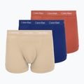 Мъжки боксерки Calvin Klein 0000U2662G Trunk 3 чифта sodalite blue/redwood/white peppe