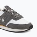 Мъжки обувки Calvin Klein HM0HM02212 Retro Runner Bans Leather Suede granite gray/white/rhubarb 7
