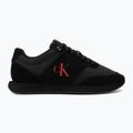 Мъжки обувки Calvin Klein HM0HM02212 Retro Runner Bans Leather Suede triple black/adrenaline rush 2