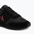 Мъжки обувки Calvin Klein HM0HM02212 Retro Runner Bans Leather Suede triple black/adrenaline rush 7