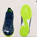 Детски футболни обувки PUMA Match IT + Mid Jr персийско синьо/пума бяло/ултра зелено 14