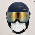 Дамска ски каска UVEX Wanted Visor WE fleece sparkles/gold matt/mirror gold smoke 11