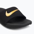 Детски чехли Nike Kawa black/metallic gold 7