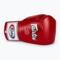 Fairtex Pro Competition Боксови ръкавици със заключен палец Кожа червена 5