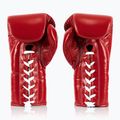 Fairtex Pro Competition Боксови ръкавици със заключен палец Кожа червена 2