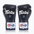 Боксови ръкавици Fairtex Pro Competition Locked Thumb leather blue