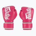 Боксови ръкавици Fairtex Microfiber pink/white 2