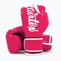 Боксови ръкавици Fairtex Microfiber pink/white 4