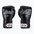 Fairtex Стилни ъглови боксови ръкавици за спаринг - заключен палец черни 2