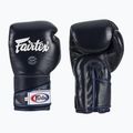 Fairtex Стилни ъглови боксови ръкавици за спаринг - заключен палец, сини