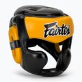 Боксова каска Fairtex Diagonal Vision Sparring - Full Head Coverage black/yellow