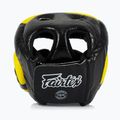 Боксова каска Fairtex Diagonal Vision Sparring - Full Head Coverage black/yellow 3