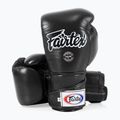Fairtex Стилни ъглови боксови ръкавици за спаринг - заключен палец черни 4