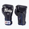 Fairtex Стилни ъглови боксови ръкавици за спаринг - заключен палец, сини