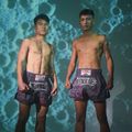 Мъжки шорти за тренировка YOKKAO Lunar Muay Thai iridescent blue grey 12