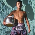 Мъжки шорти за тренировка YOKKAO Lunar Muay Thai iridescent blue grey 14
