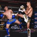 Мъжки тренировъчни шорти YOKKAO Original Muay Thai electric blue 10