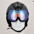 Ски каска CASCO SP-2 Photomatic Visor структурирана арсеново сиво / червено 9