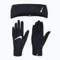 Дамски комплект лента + ръкавици Nike Essential Running black/ black/silver