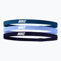 Лента за глава Nike Elastic Headbands 2.0 3 бр. industrial blue/university blue/purple ink