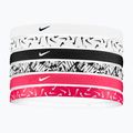 Лента за глава Nike Headbands Printed 6 бр. white/aster pink/black