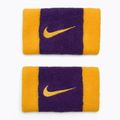 Лента за китка Nike Swoosh Doublewide Wristbands 2 бр. university gold/court purple/university gold