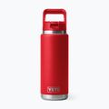 Термо бутилка YETI Rambler Straw 769 ml rescue red