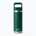 Термо бутилка YETI Rambler C Straw 532 ml black forest green