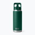 Термо бутилка YETI Rambler Straw 769 ml black forest green 3