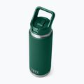 Термо бутилка YETI Rambler Straw 769 ml black forest green 4