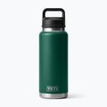Термо бутилка YETI Rambler Chug 1064 ml black forest green