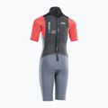 Детски неопренов костюм за сърф ION Capture 2/2 Shorty Back Zip Jr steel blue/red 2