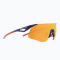 Слънчеви очила Red Bull SPECT Mark синьо/кафяво с червено оранжево огледало