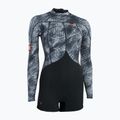 Дамски неопренов костюм за плуване ION Amaze Shorty 2.0 Back Zip black flowers