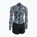 Дамски неопренов костюм за плуване ION Amaze Shorty 2.0 Back Zip black flowers 2