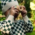 Детски панталони KID STORY Merino green chessboard 7