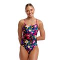 Дамски цял костюм за плуване Funkita Diamond Back One Piece bed of roses 2