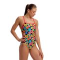 Детски цял бански костюм Funkita Single Strap One Piece berry good 2