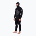 Мъжки неопренов костюм за плуване Rip Curl Flashbomb Heatseeker 5/4 mm Hooded Zip Free black