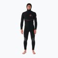 Мъжки неопренов костюм за плуване Rip Curl Flashbomb Fusion 5/4 mm Hooded Zip Free black
