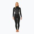 Дамски неопренов костюм за плуване Rip Curl Dawn Patrol 4/3mm Chest Zip Sublimed black/ black/ multi