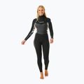 Дамски неопренов костюм за плуване Rip Curl Dawn Patrol 4/3mm Chest Zip Sublimed black/ black/ multi 4