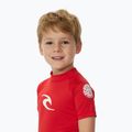 Rip Curl Brand Wave UPF червена детска тениска за плуване 4