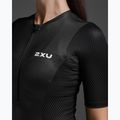 Дамски гащеризон за триатлон 2XU Aero Hex Sleeved black/white 3