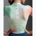Дамски гащеризон за триатлон 2XU Aero Hex Sleeved jelly mint/majol 7