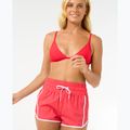 Дамски къси панталони за плуване Rip Curl Retro Volley 3" с висока талия, червен хибискус 4