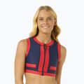 Rip Curl Coco Жилетка с къс ръкав Горна част на бански костюм червено/тъмно синьо
